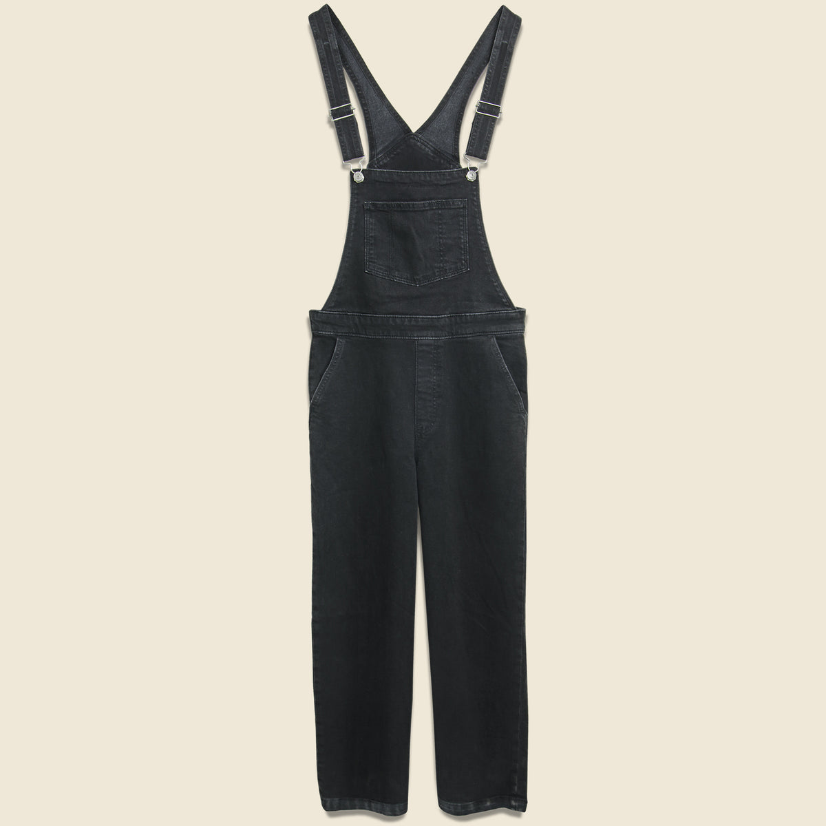 Ribcage Wide Leg Crop Overall - Black Book