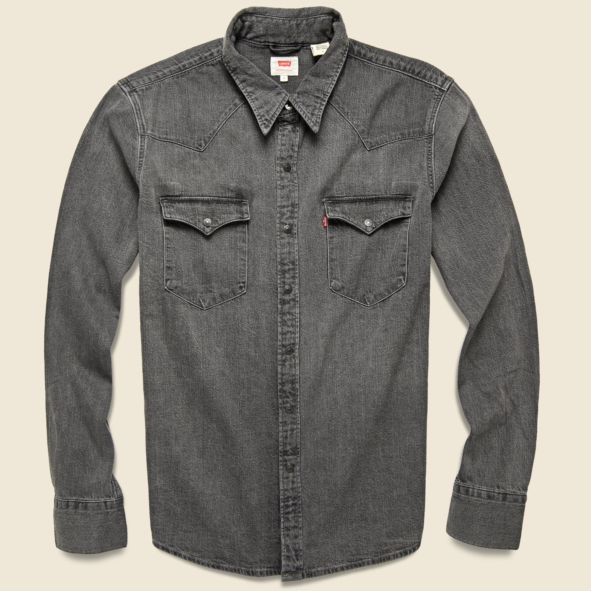 levis black western shirt