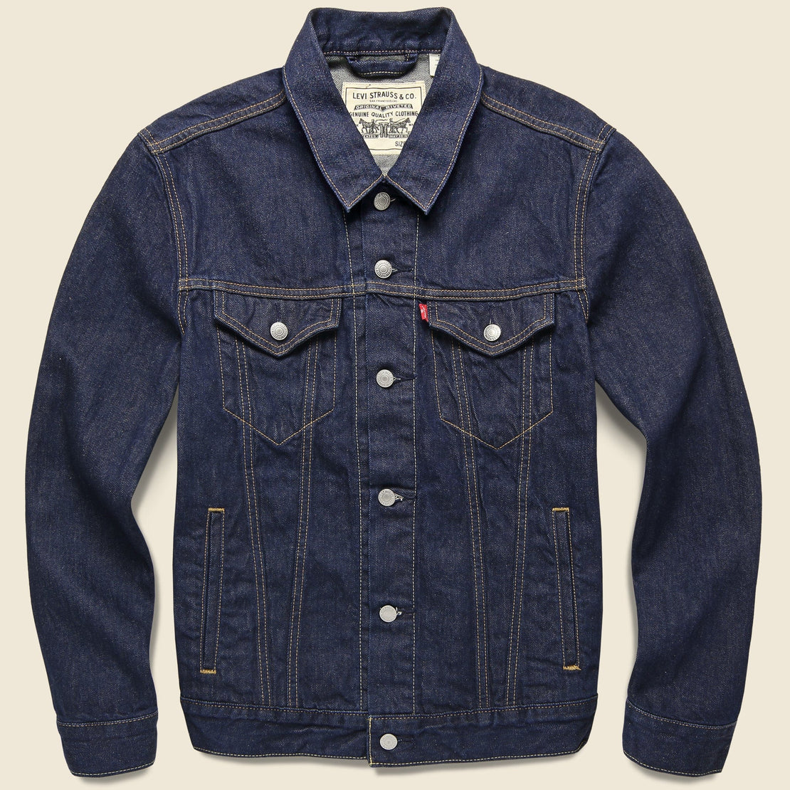 levi's indigo trucker jacket