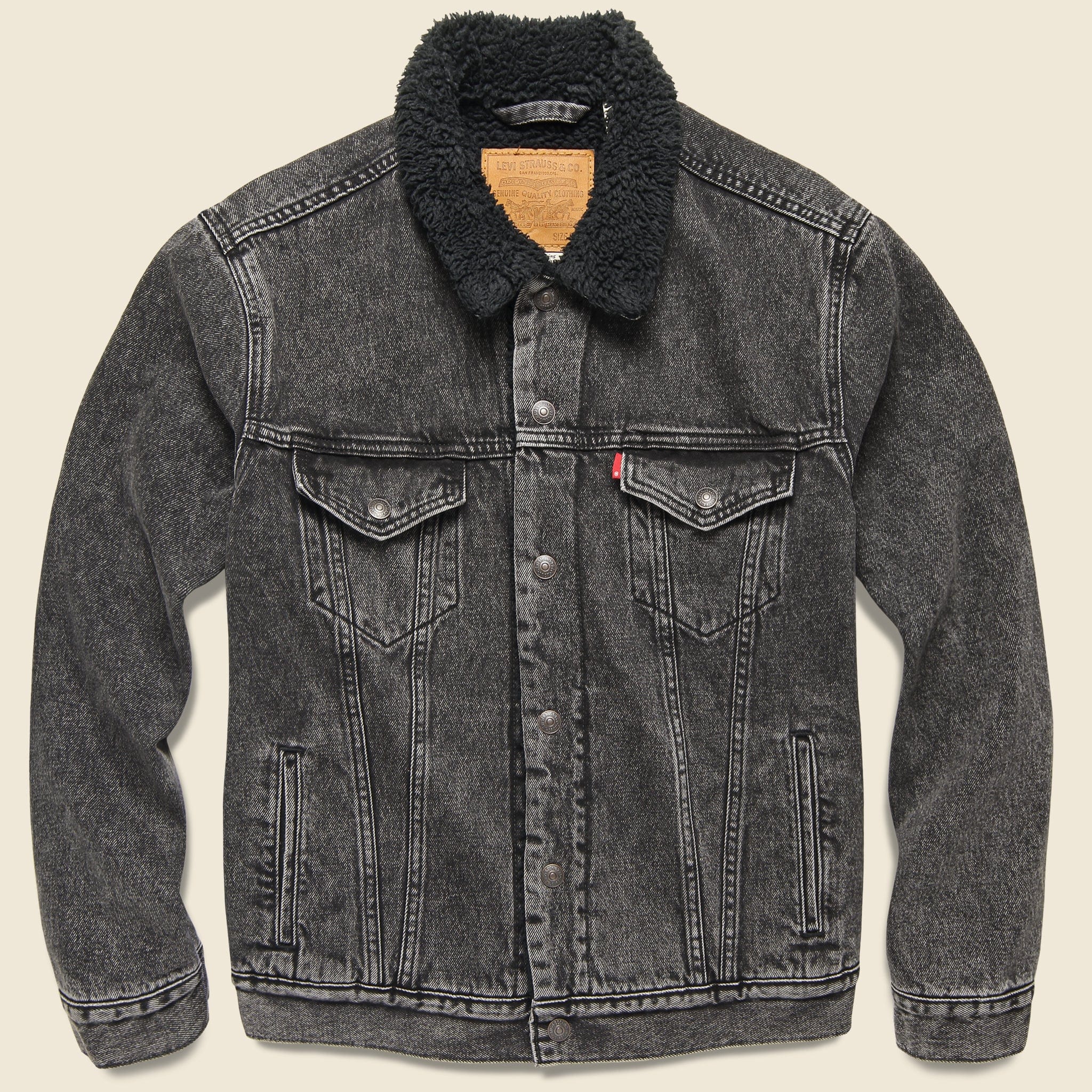 long sherpa trucker jacket levi's