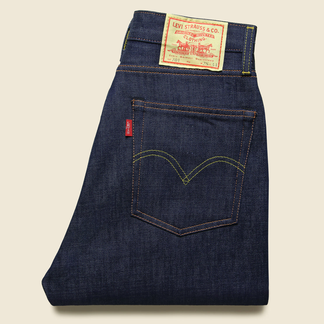 1950s 701 Jean - Rinsed Indigo