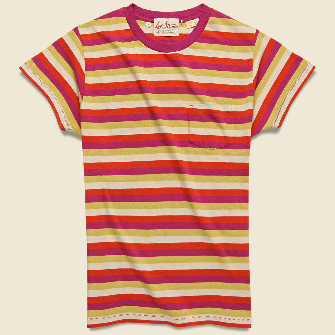 1950s Sportswear Tee - Red Stripe