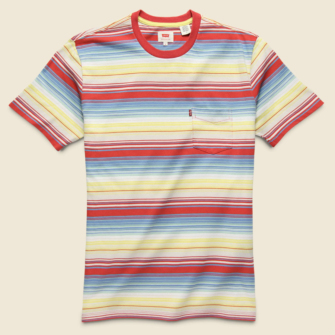 Sunset Pocket Tee - Fiesta Stripe