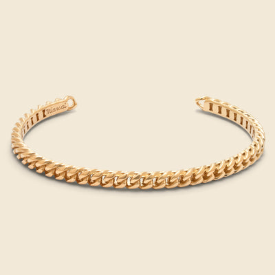 Miansai 3mm ID Chain Bracelet, Gold Vermeil | Small Polished Gold