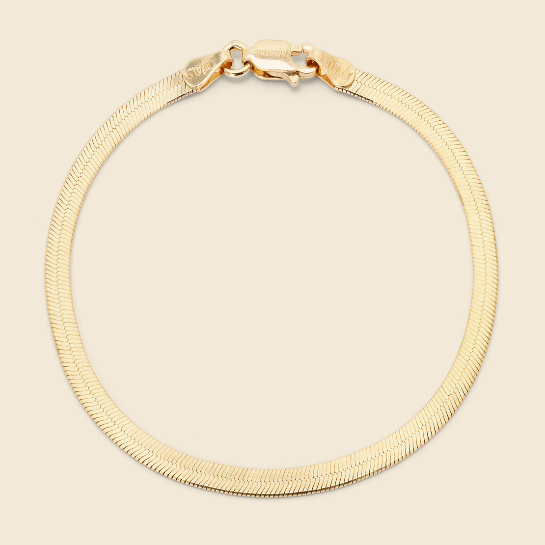 Herringbone Chain Bracelet - Gold Vermeil