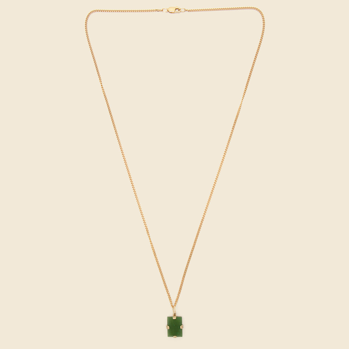 Lennox Necklace - Gold/Green Jasper