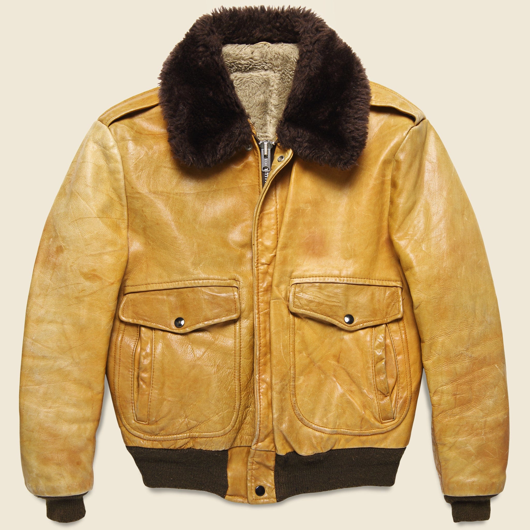 sherpa lined leather jacket