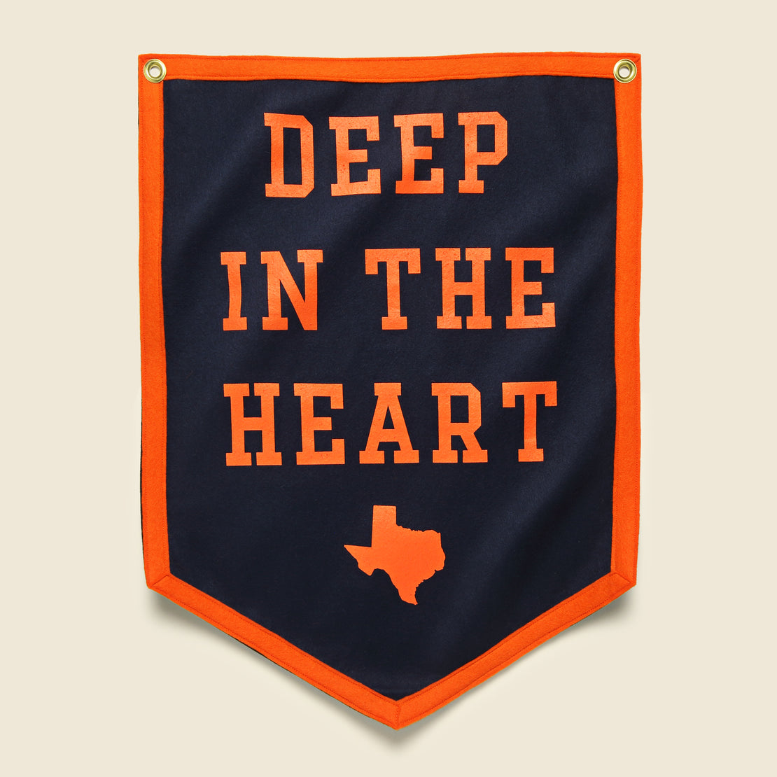 Deep In The Heart Camp Flag Navy Red