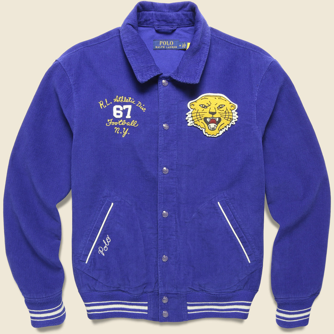 Corduroy Vintage Varsity Jacket - Royal