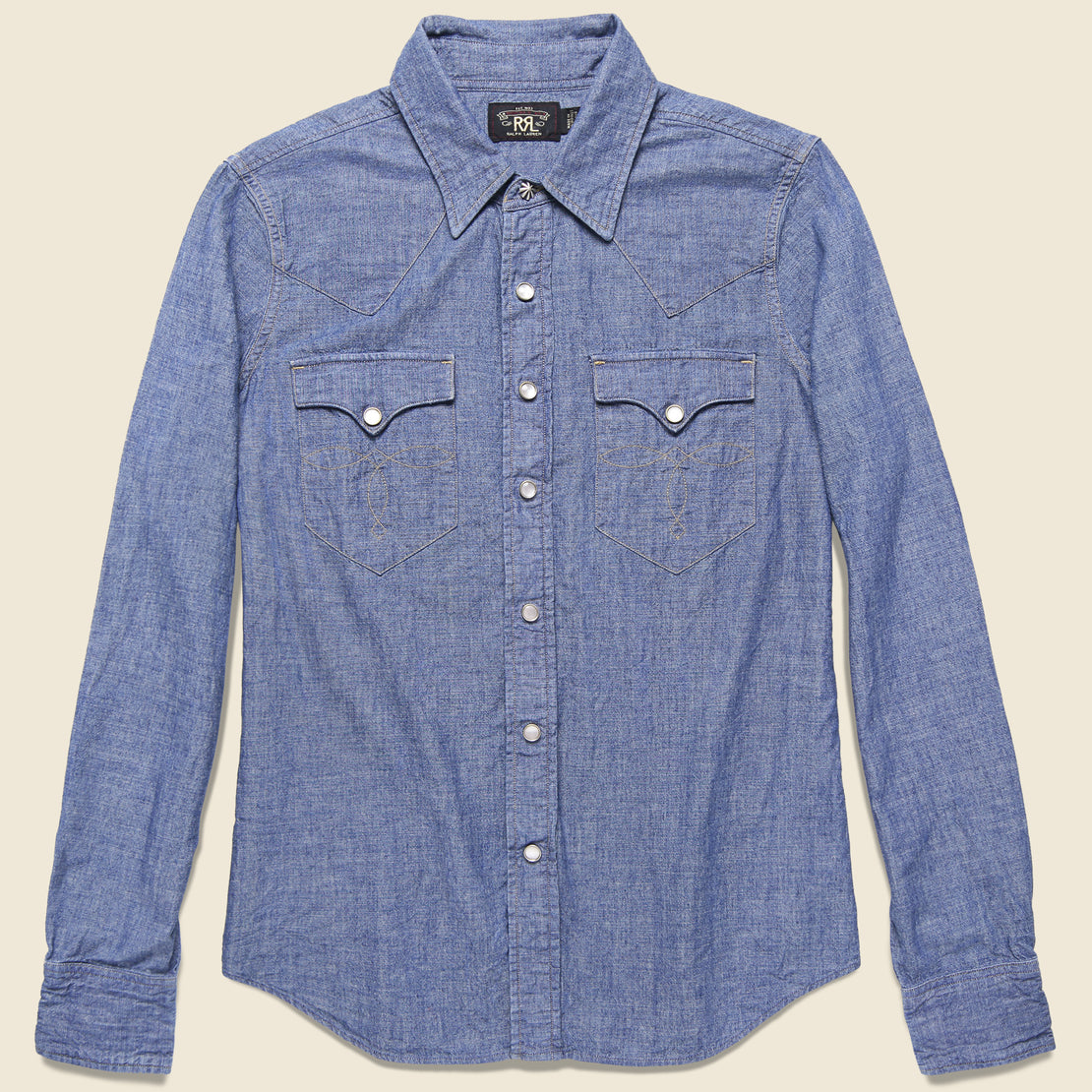 Buffalo Western Shirt - Blue Chambray