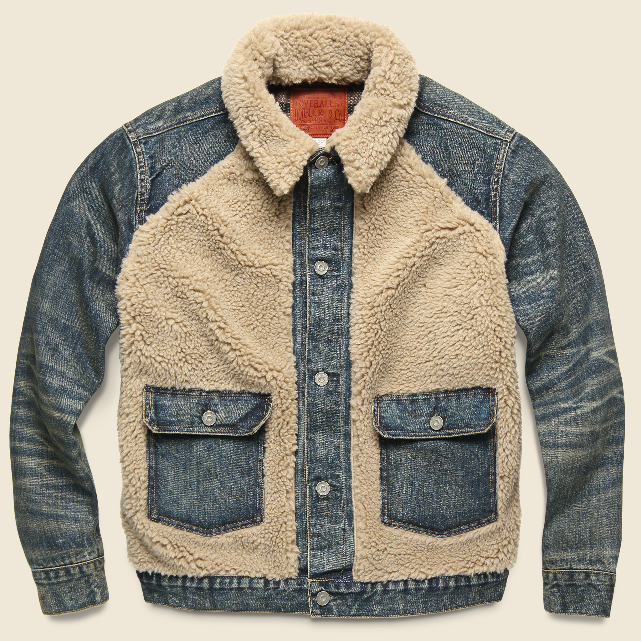sherpa fleece denim jacket