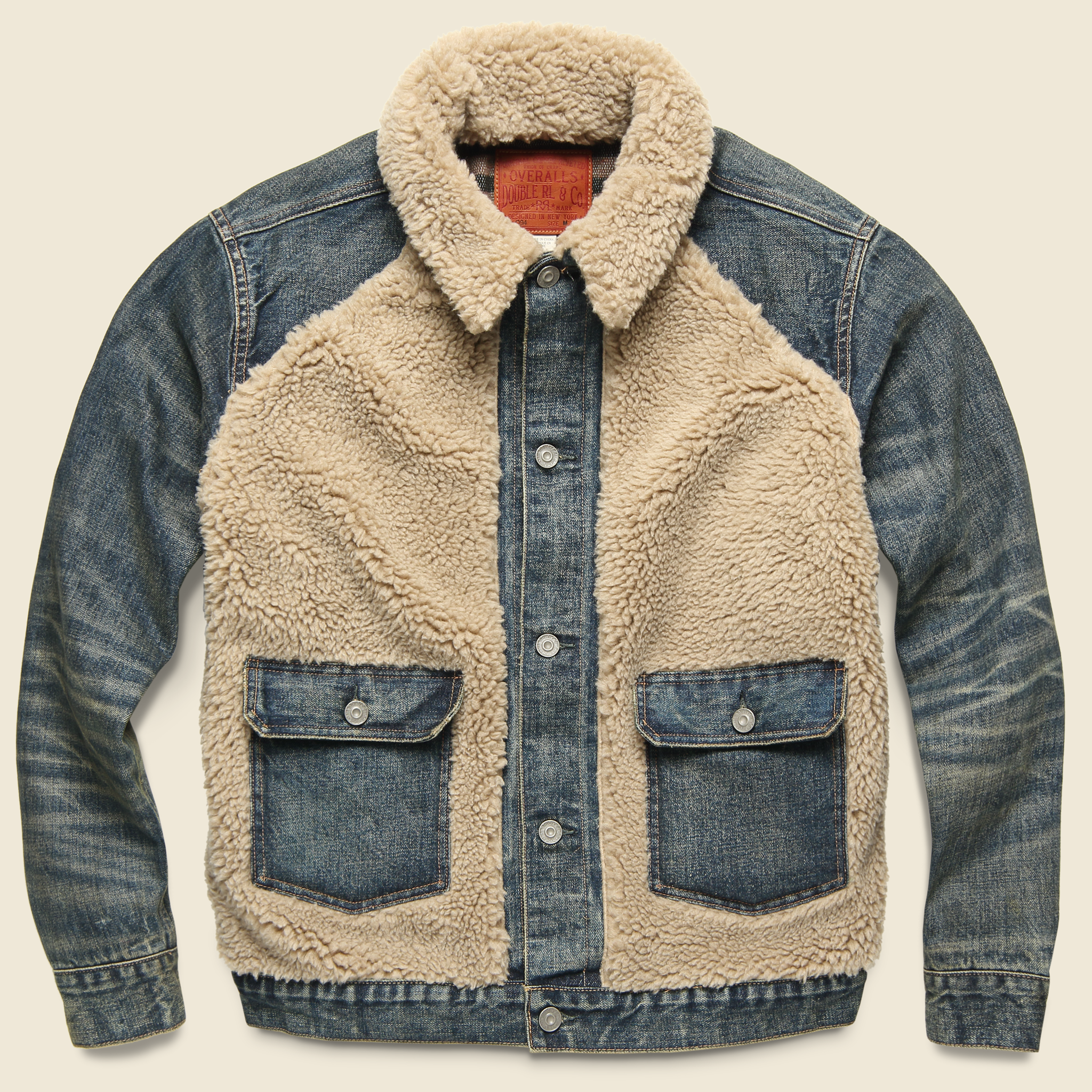 Grizzly Sherpa-Paneled Denim Jacket 