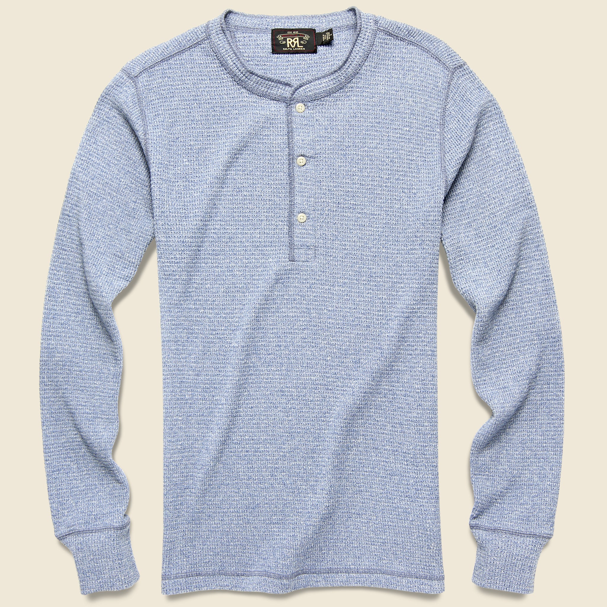 rrl waffle knit henley