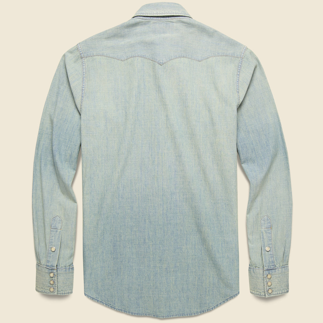 Slim Chambray Western Shirt - Davey Wash