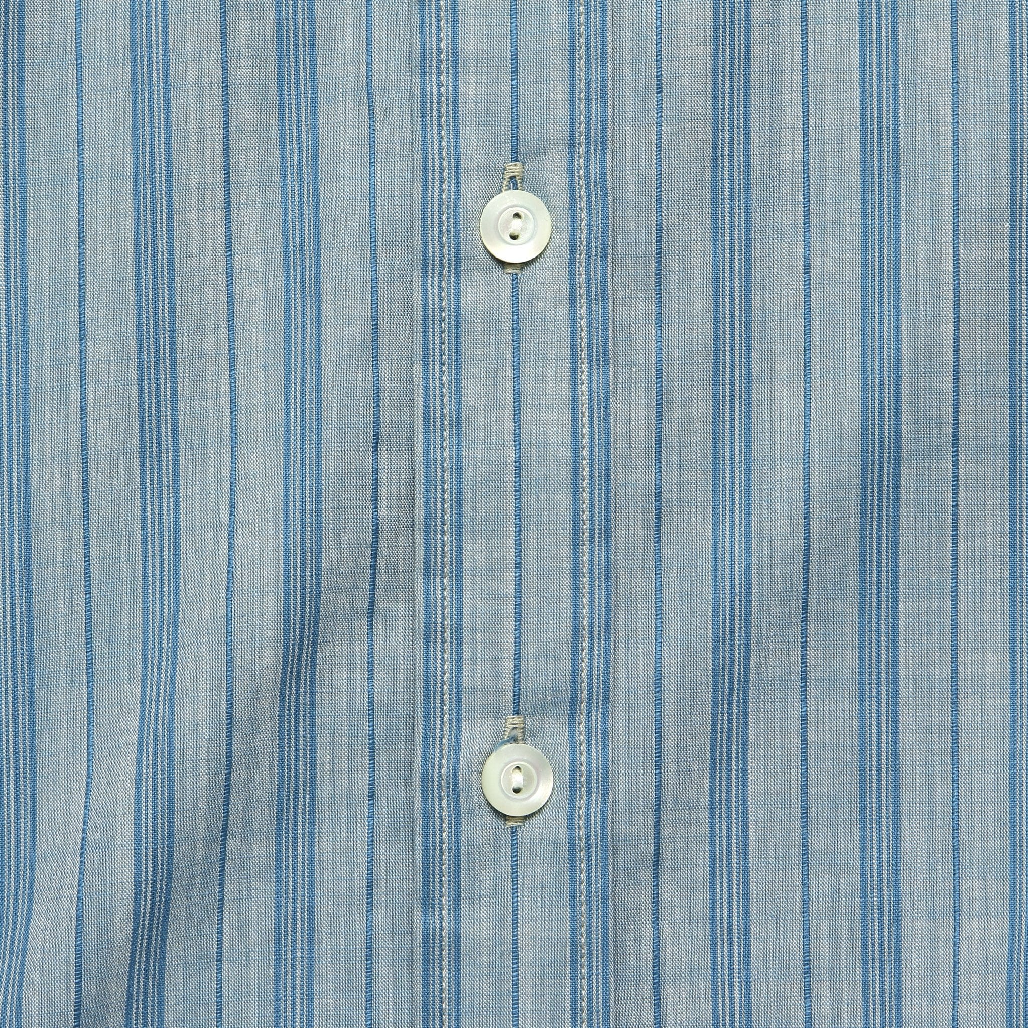 Slim Fit Striped Dobby Shirt - Vintage Blue