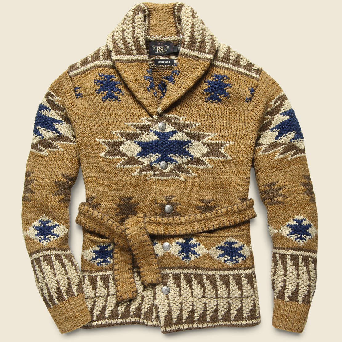 rrl hand knit cardigan