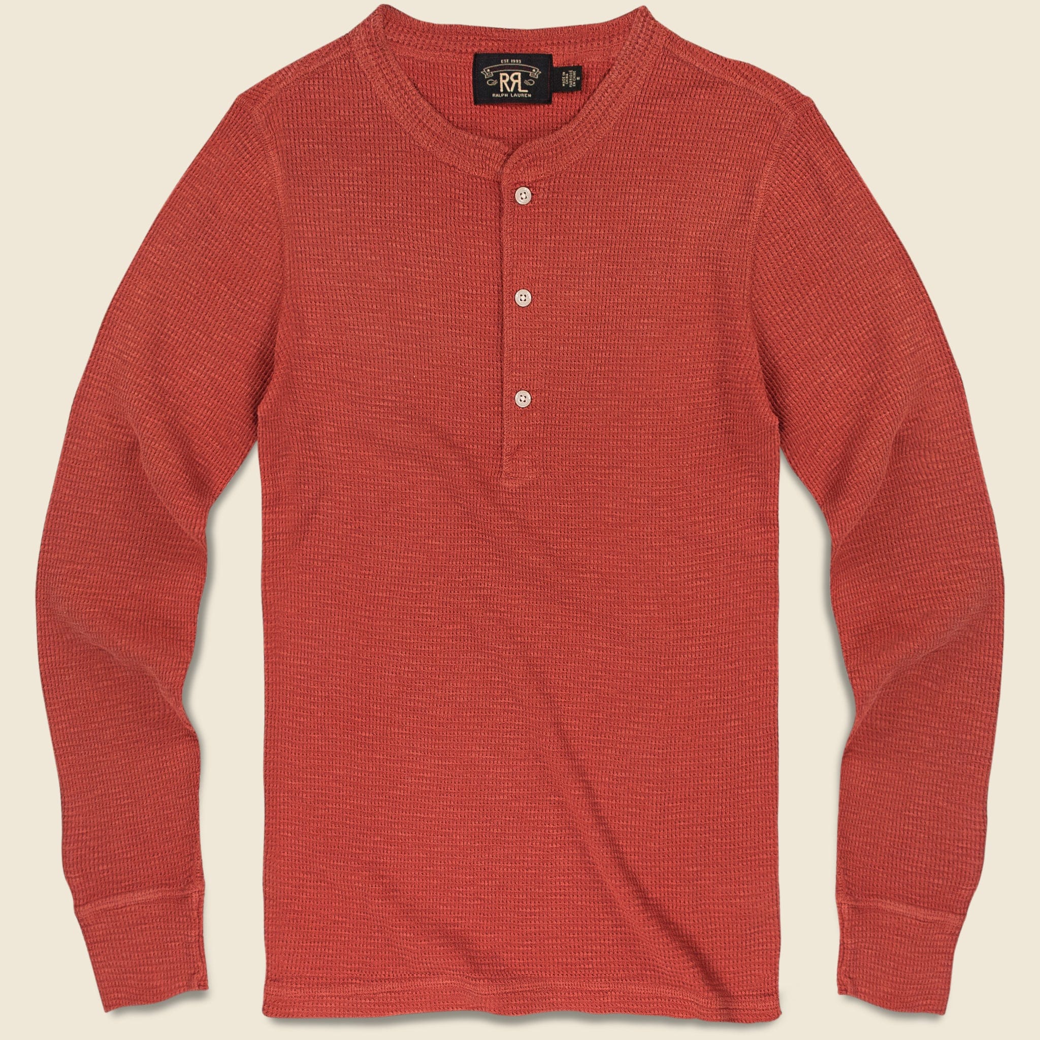 rrl waffle knit henley