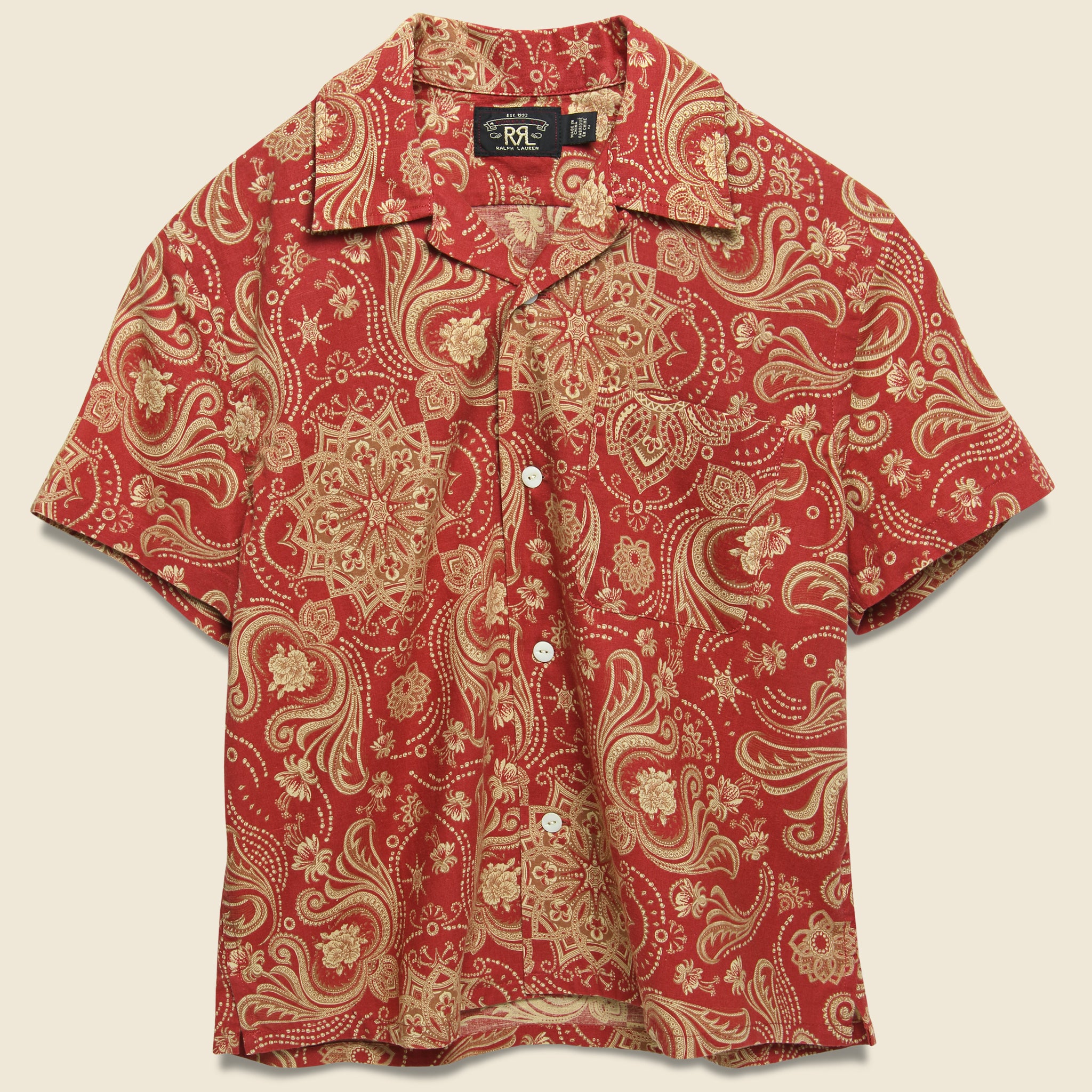Cotton-Linen Camp Shirt - Bandana