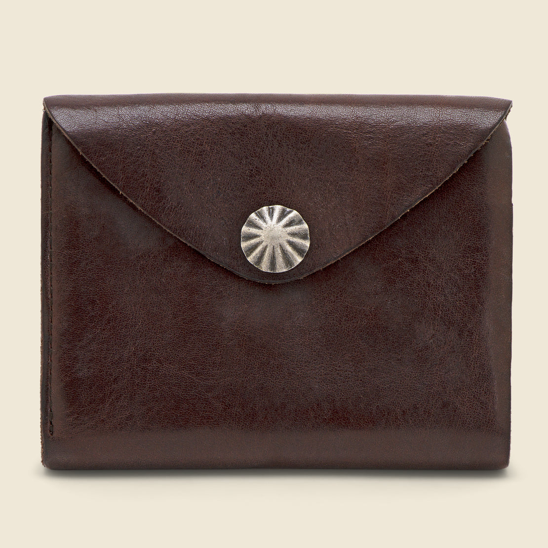 RRL Concha Envelope Wallet - Dark Brown