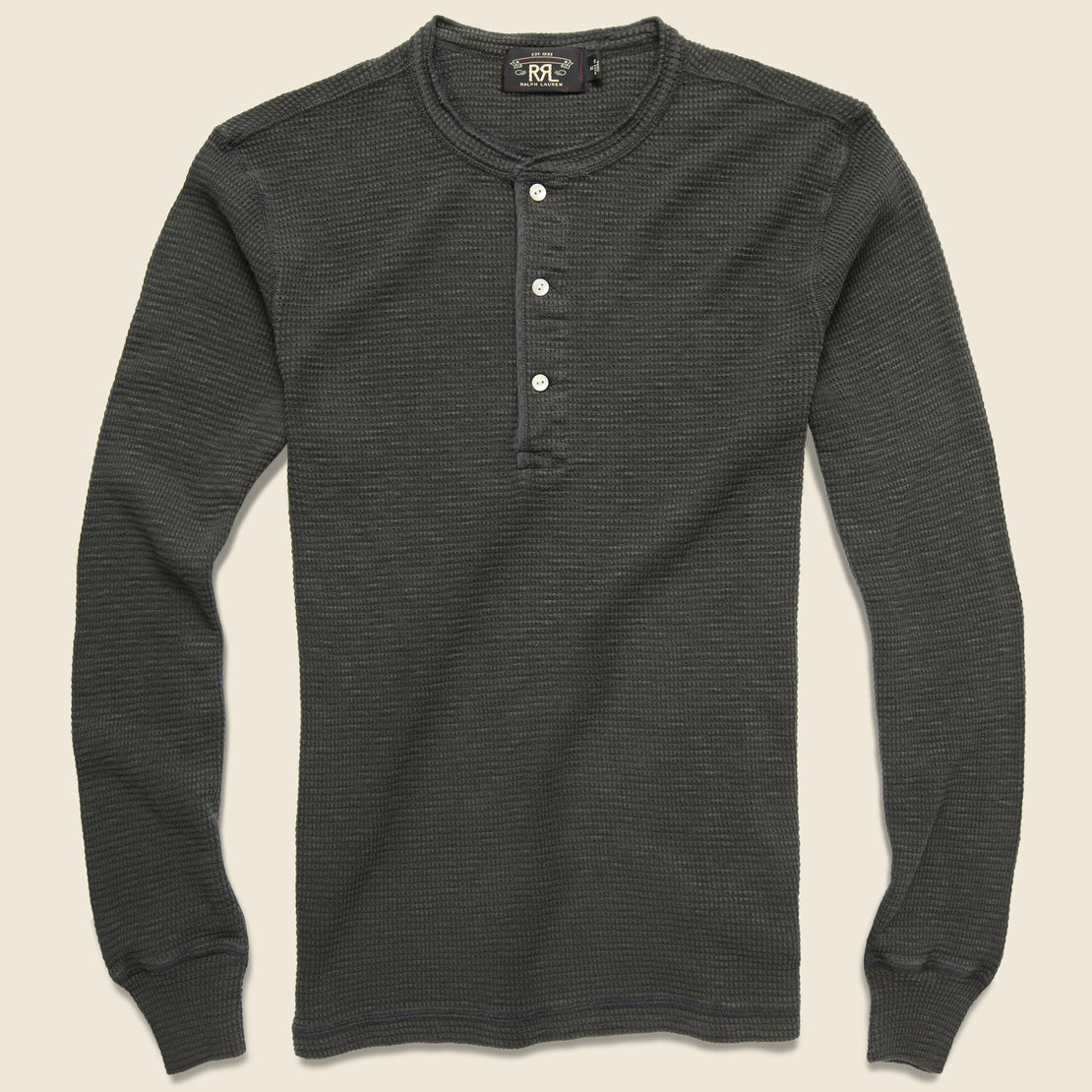 rrl waffle knit henley