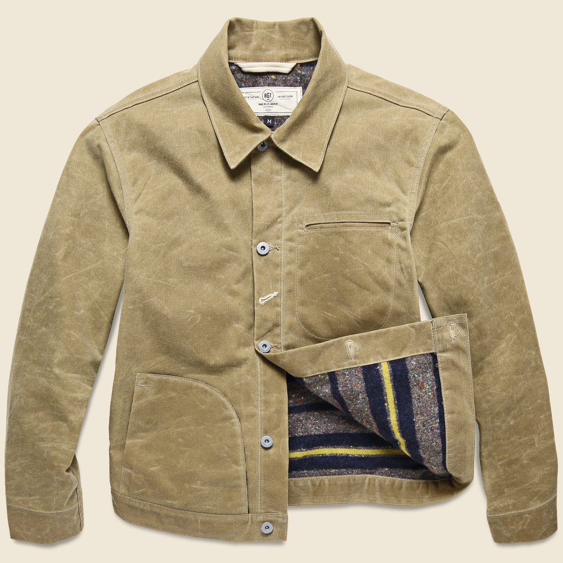 Supply Jacket - Blanket Lined Waxed Tan 