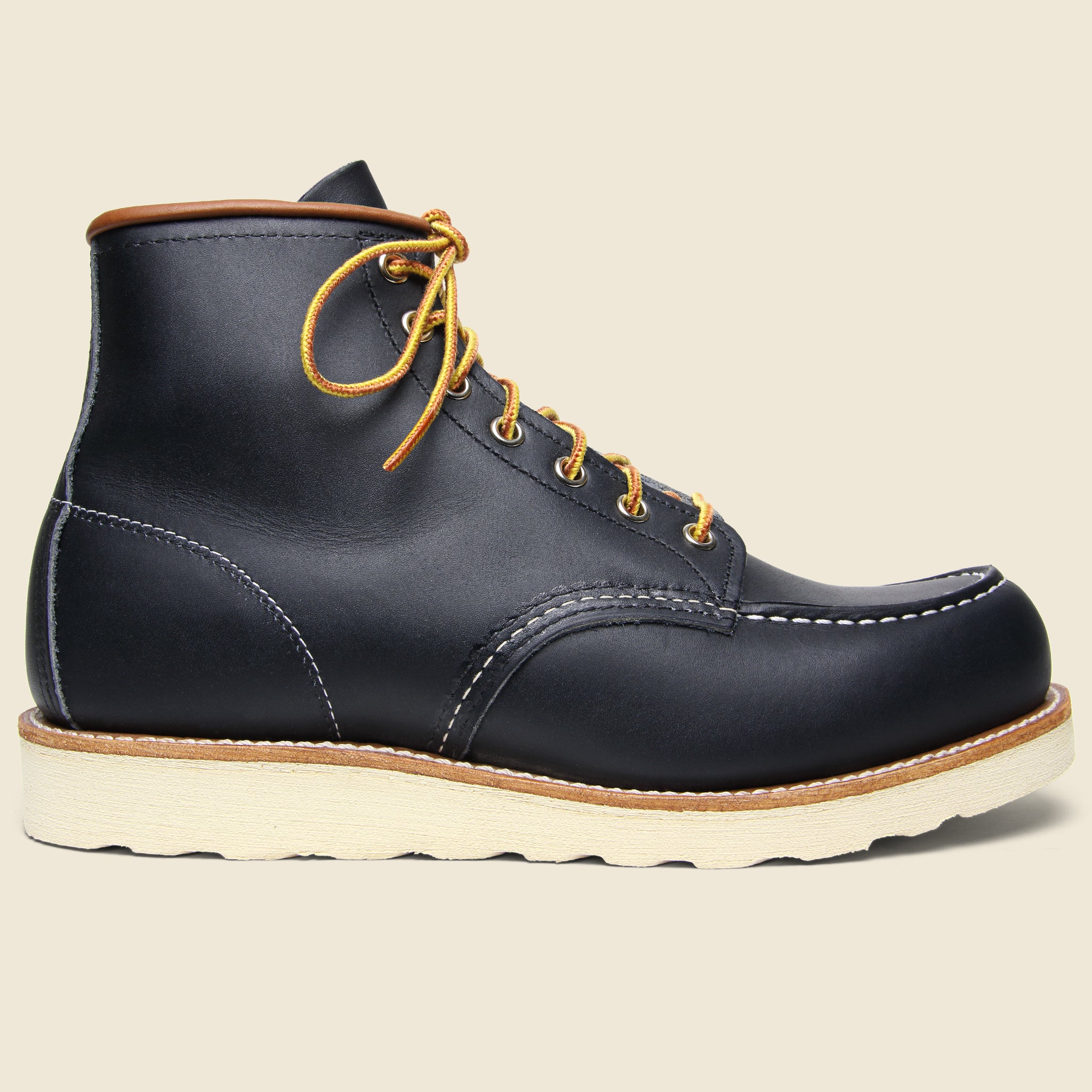 red wing moc toe navy