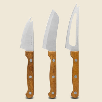 Stainless Steel Canape Knives with Horn Handle, Set of 4