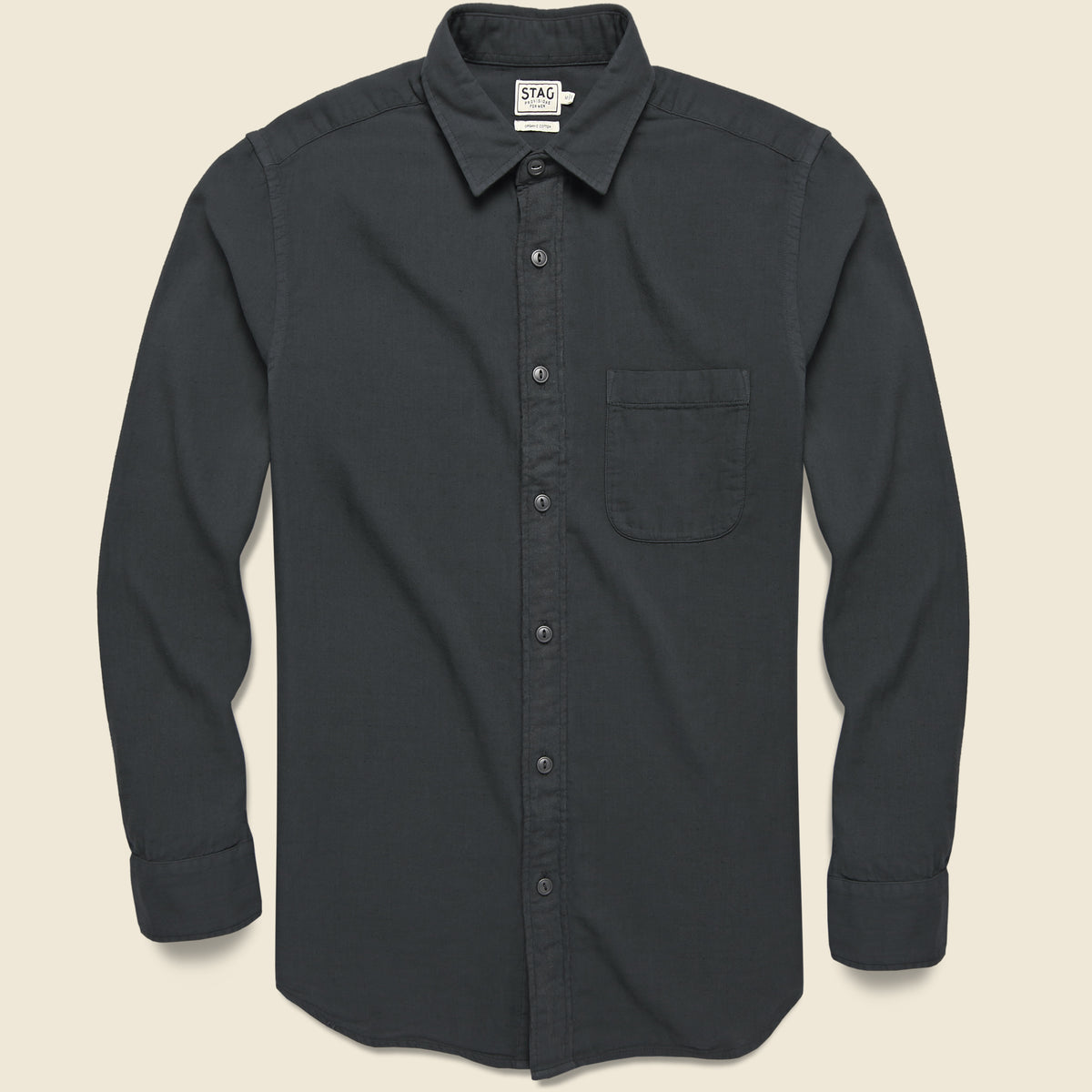 Garment-Dyed Double Cloth Shirt - Washed Black