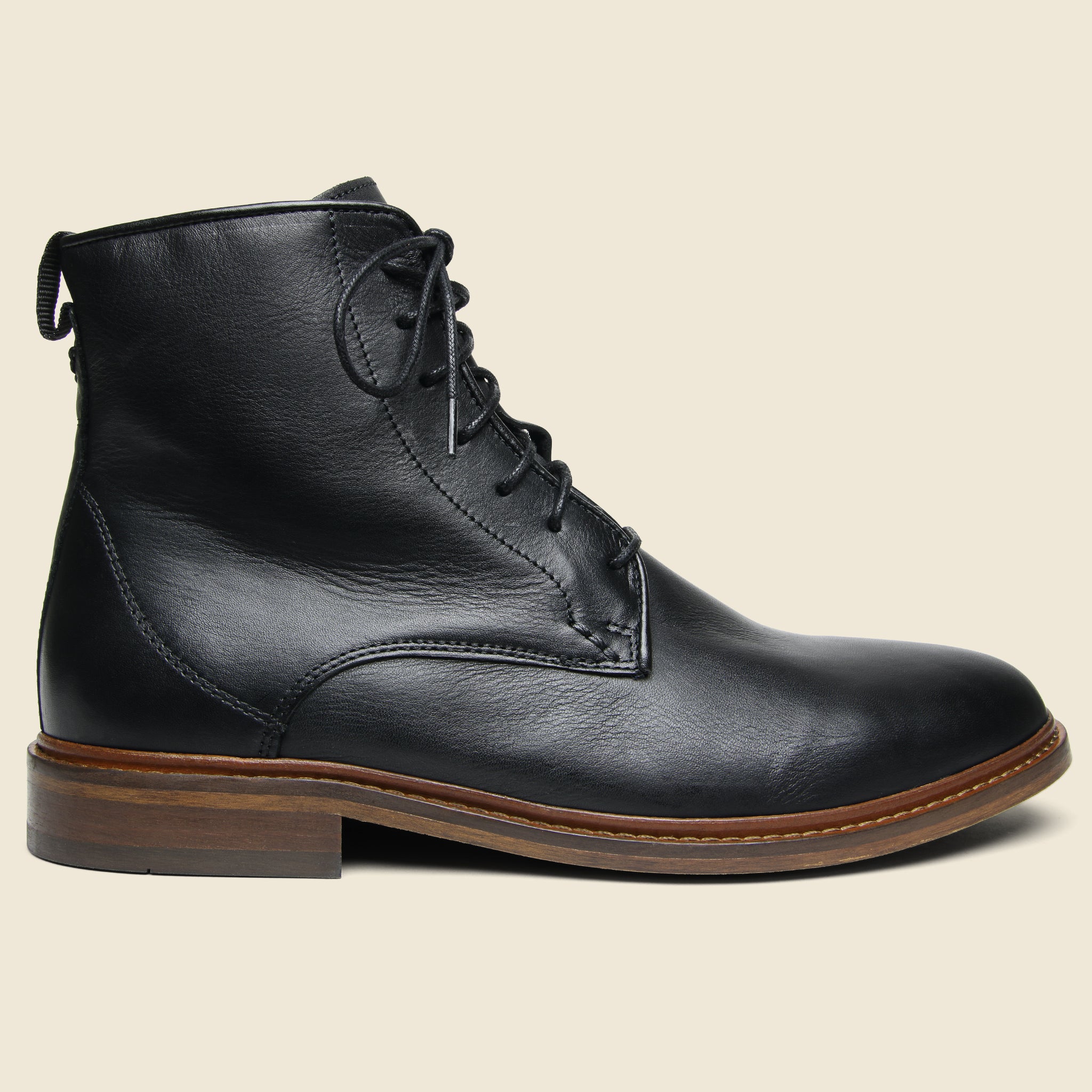 lace up boots black leather