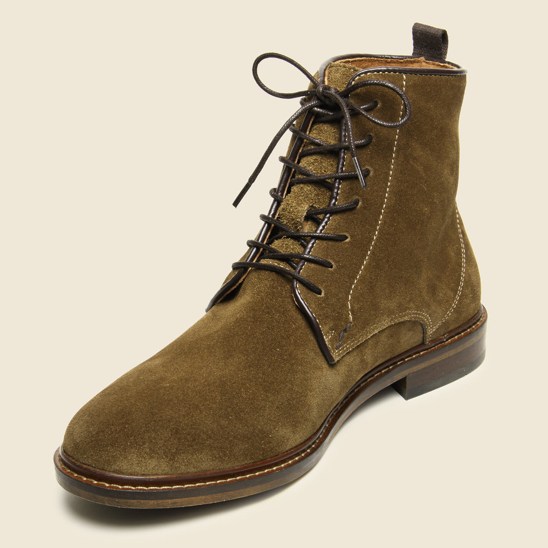 suede tie up boots