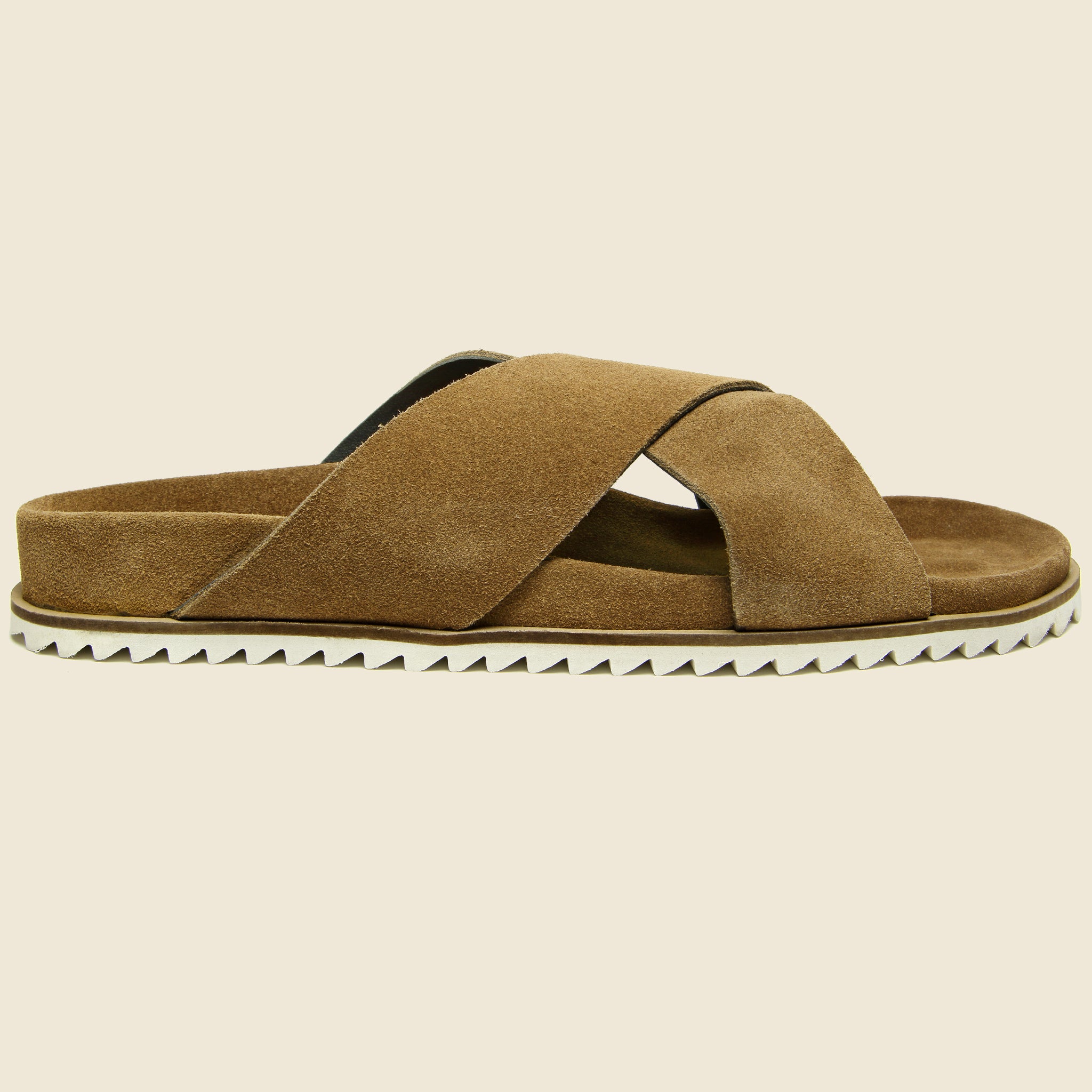 tan suede slides