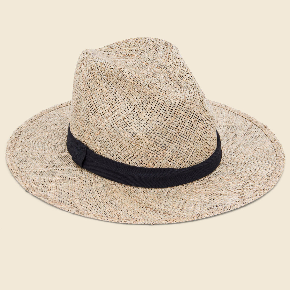 Stevie Seagrass Straw Fedora - Natural/Tan