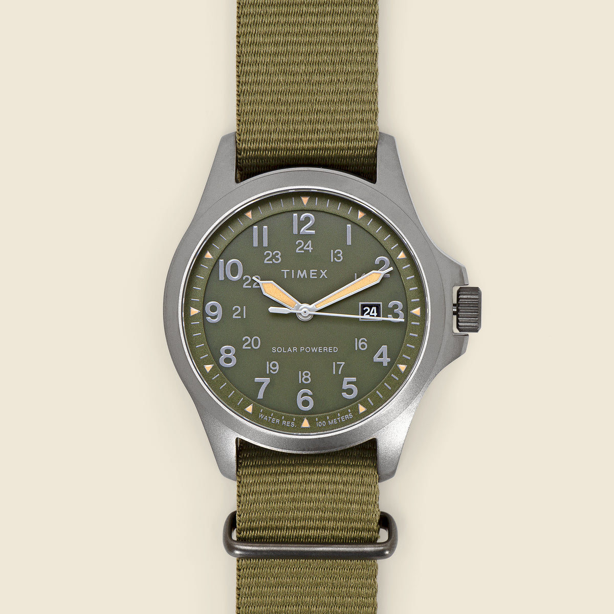 Expedition North Field Post Solar Watch 41mm - Green/Green Fabric