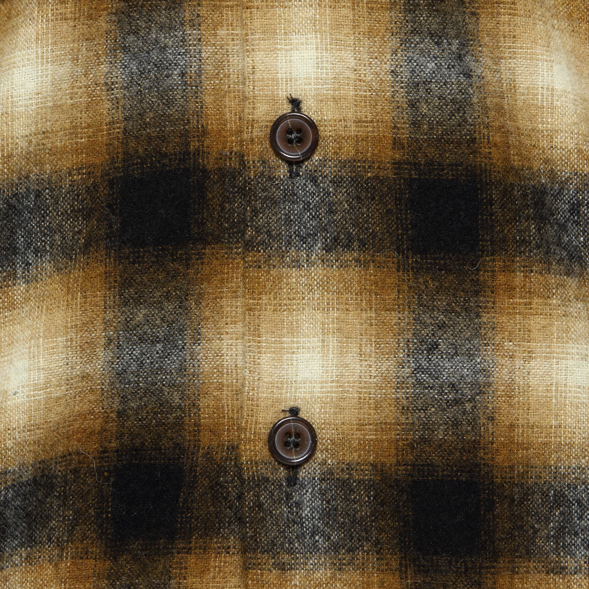 Texas Wool Plaid Utility Shirt - Brown Check