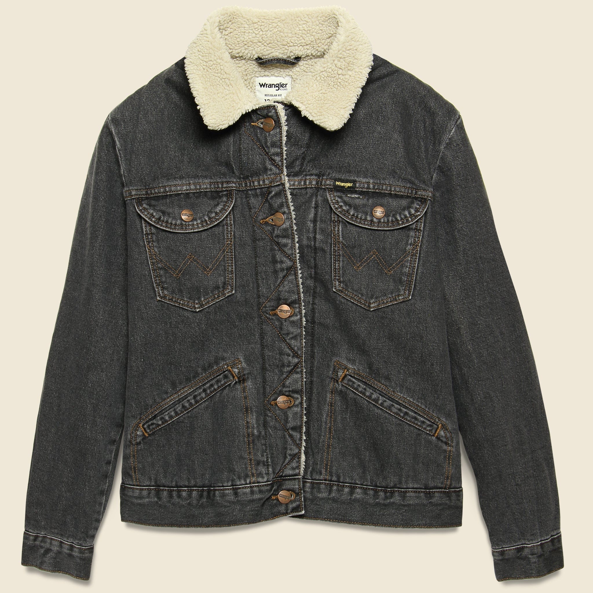 wrangler denim jacket sherpa