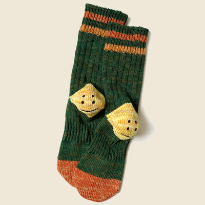 Happy Face Heel Sock By The Alphabet Gift Shop