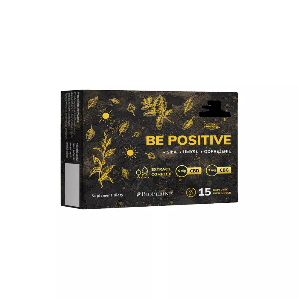 Billede af BE POSITIVE, Humør booster. 4 planteekstrakter + 4 Vitaminer + 2 Canabionider