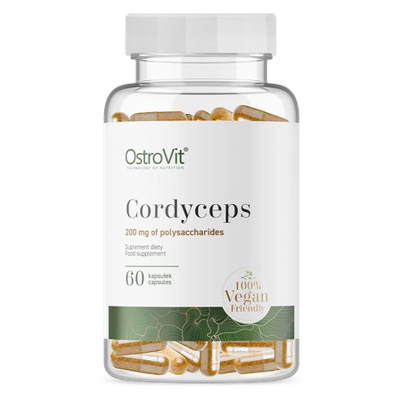 Cordycept Medicinske svampe, Veganske 60 kapsler