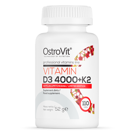 Billede af D-Vitamin D3 4000 IU, 100 mcg, + K2. 100 stk. tabletter