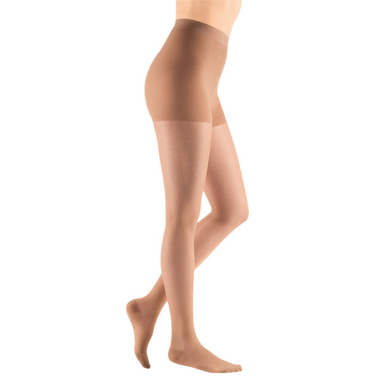 SIGVARIS Women's Style Sheer 780 Closed Toe Pantyhose 20-30mmHg - Mocha -  Small Short