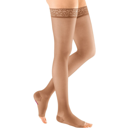 Mediven Plus Maternity Pantyhose 30-40 mmHg Open Toe Beige