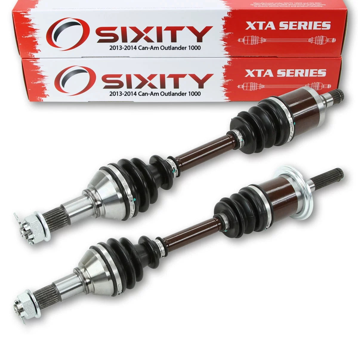 2 pc Sixity XTA Front Left Right Axle compatible with Can-Am Outlander 1000 2014 - EFI DPS XT XT-P 4X4