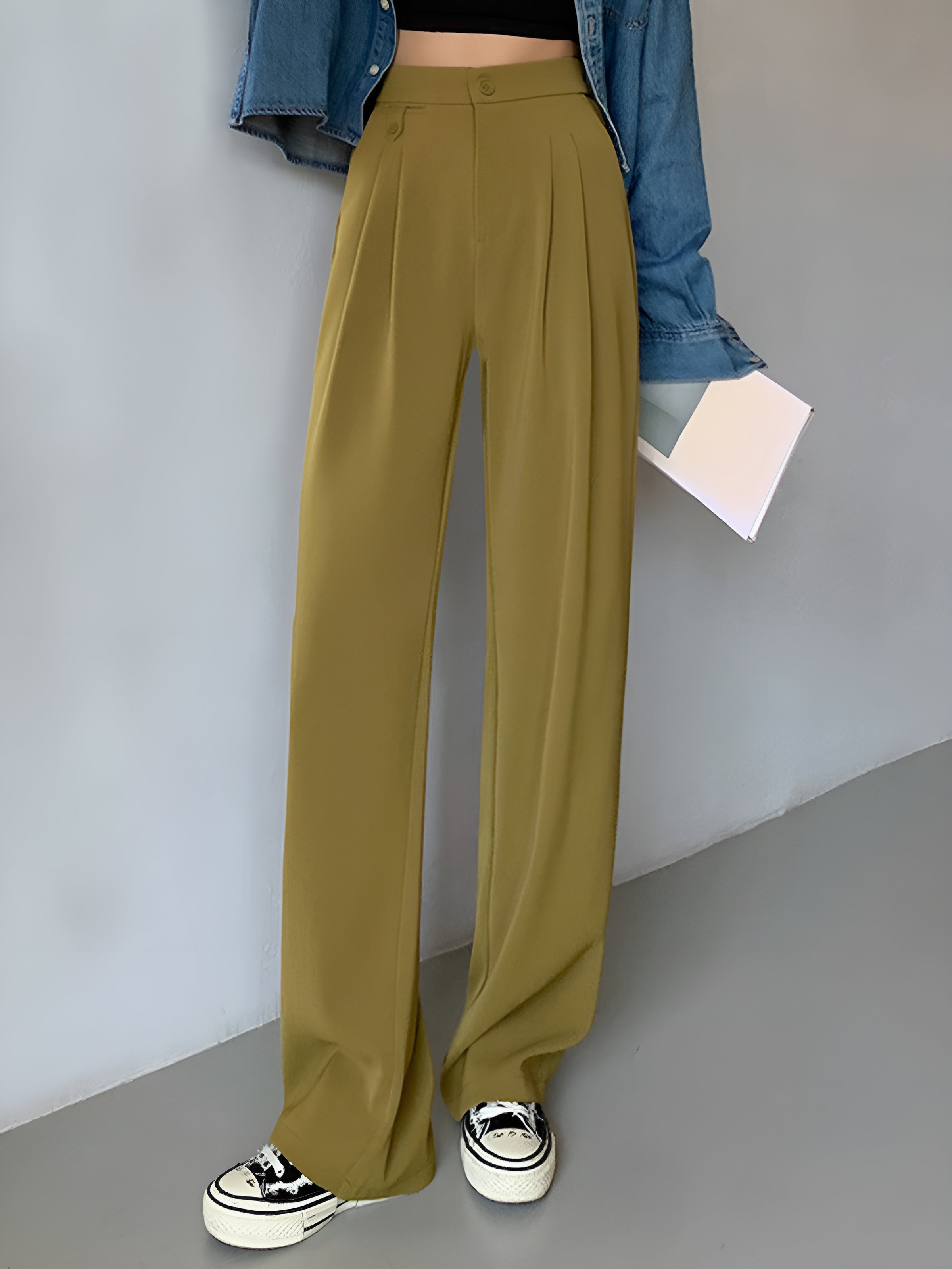 Softlyzero™ Eco High Waisted Inside Pocket Layered Ruched Casual Flare Pants