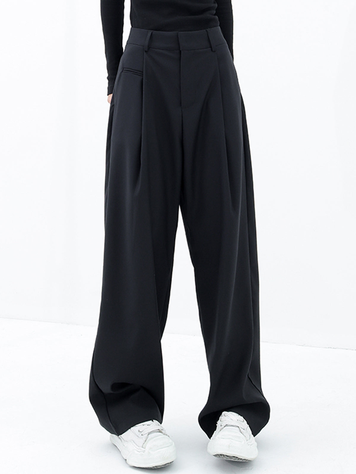 Pleated Wide Leg Baggy Pants | Ahaselected