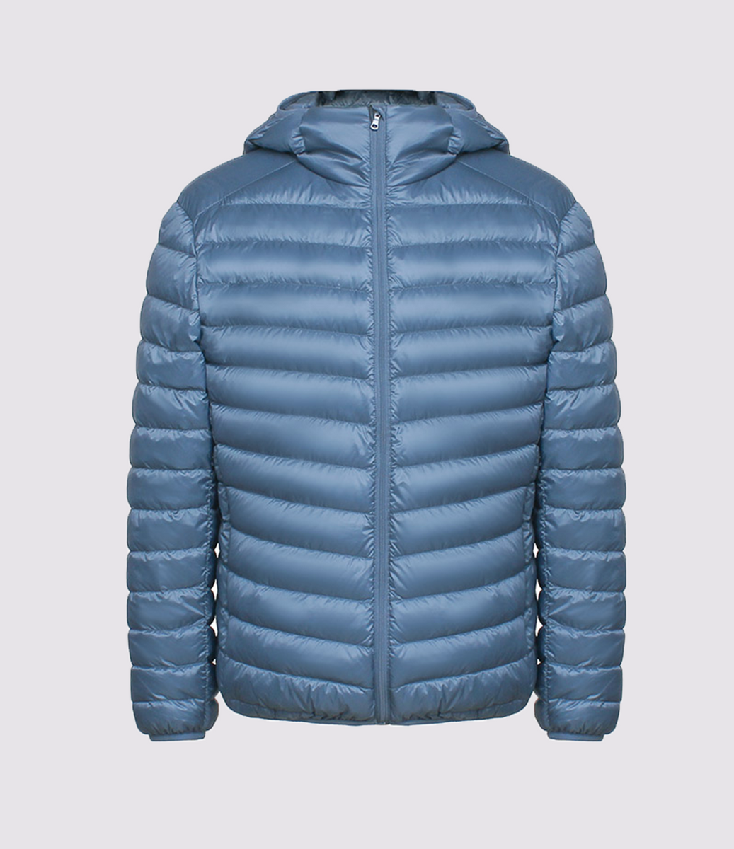 Men's Featherweight Down Puffer Jacket Grey | Ahaselected