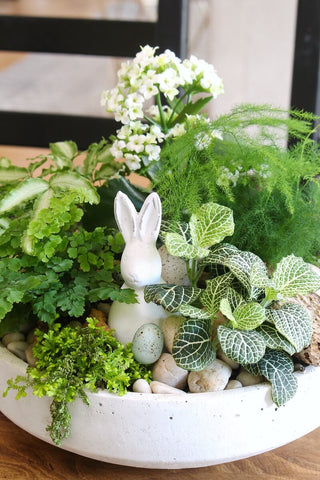 simple easter terrarium