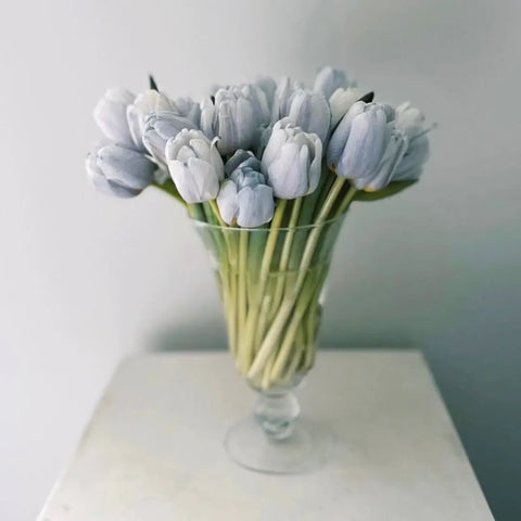 pastel tulip twist arrangement