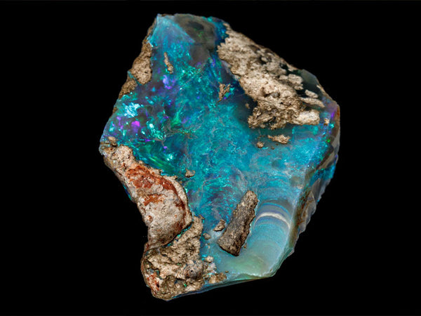 Australian Blue Opal raw stone.