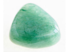 a tumbled green aventurine closeup