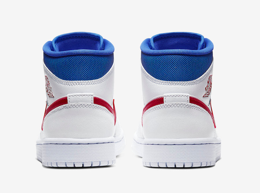 air jordan 1 mid white red royal